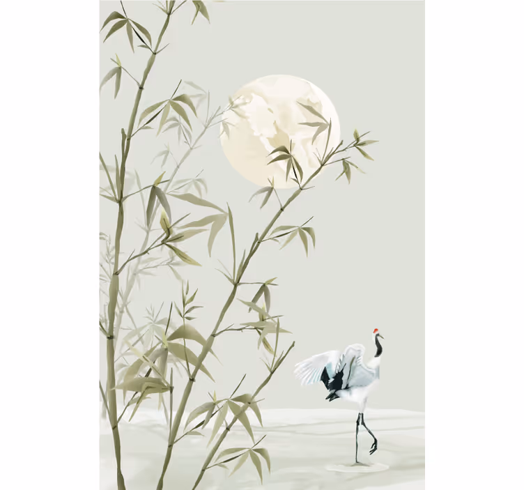 Rollo wohnzimmer bamboo kunst - TenStickers