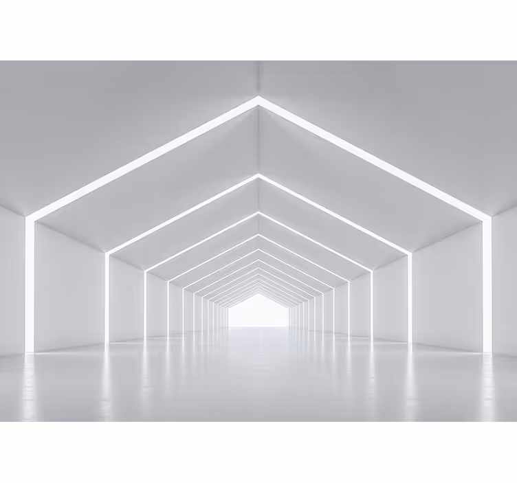 Rollo fenster weiß mit 3d effekt tunnel - TenStickers