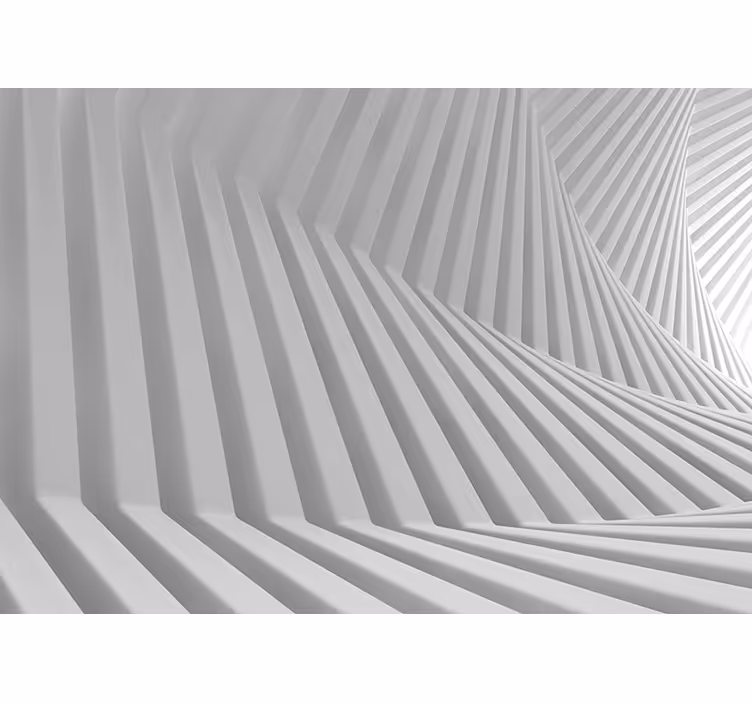 Rollo fenster weiß mit abstrakten geometrischen wellen - TenStickers