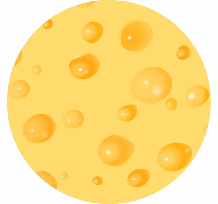 Rollo fenster gelb mit schweizer käse design - TenStickers