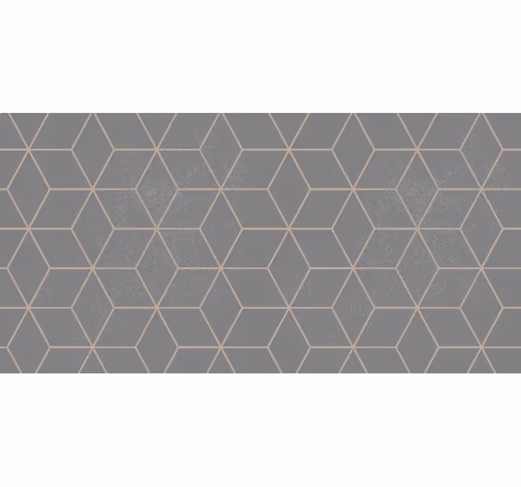 Rollo fenster grau mit geometrischem grauem sechseckmuster - TenStickers