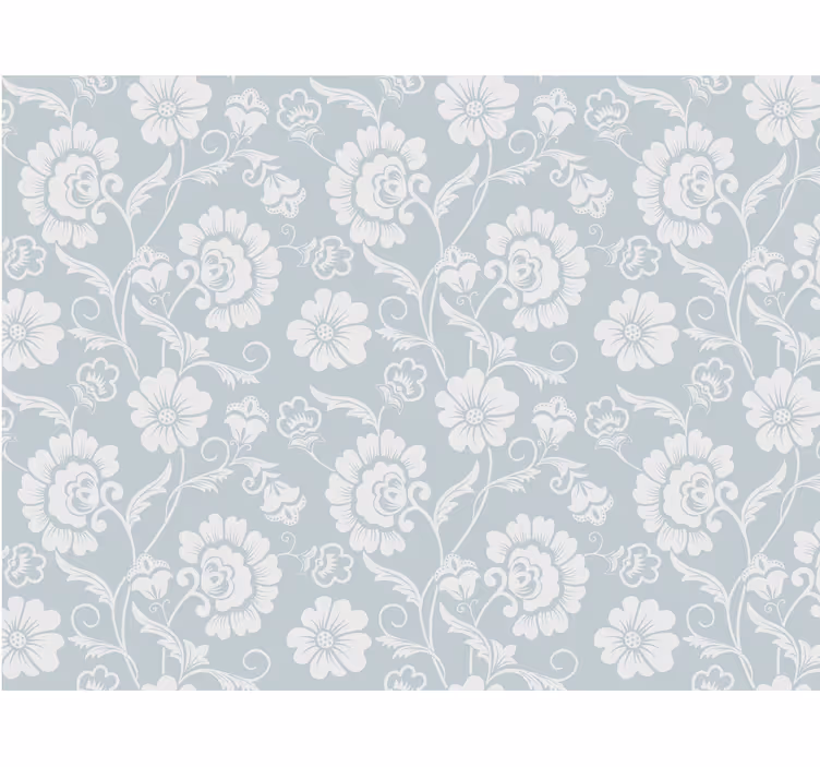 Rollo fenster grau mit elegantem blumenmuster - TenStickers