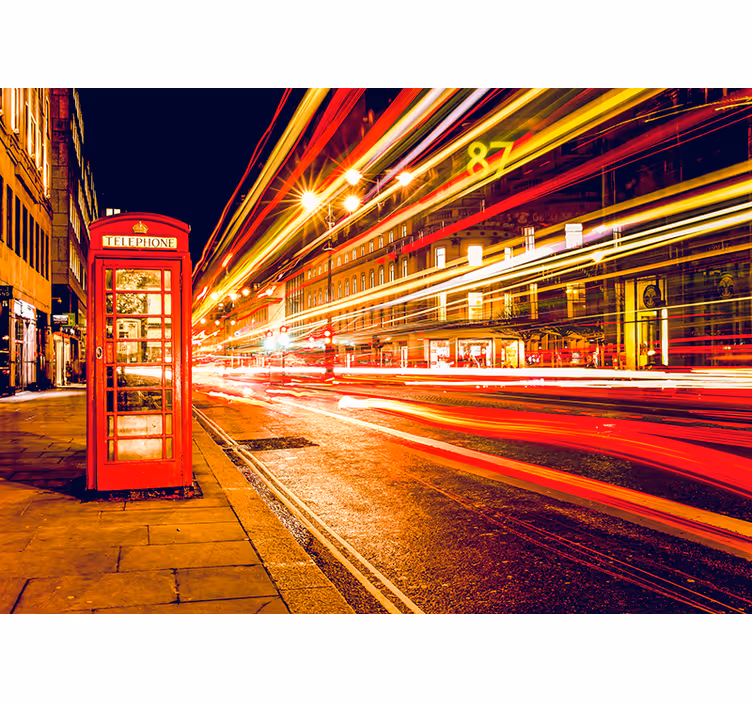 Rollo fenster rot ikonisches london nacht - TenStickers