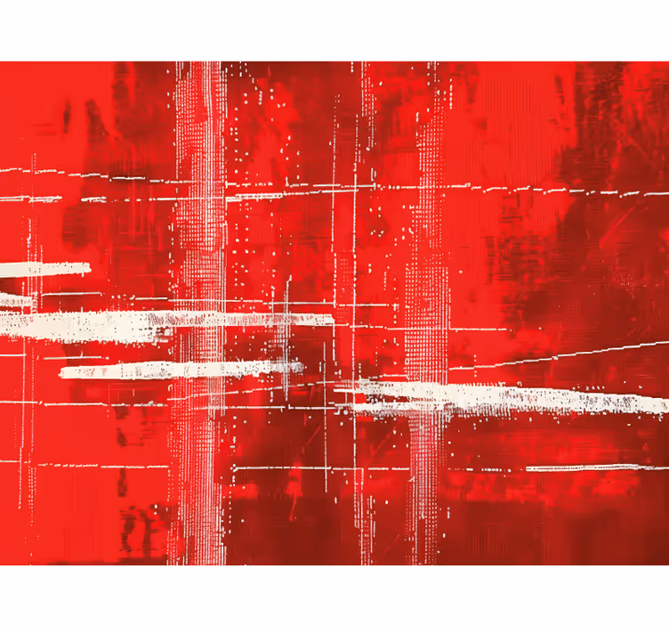 Rollo fenster rot mit modernem linienmuster - TenStickers