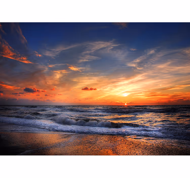 Rollo wohnzimmer sonnenuntergang am meer - TenStickers