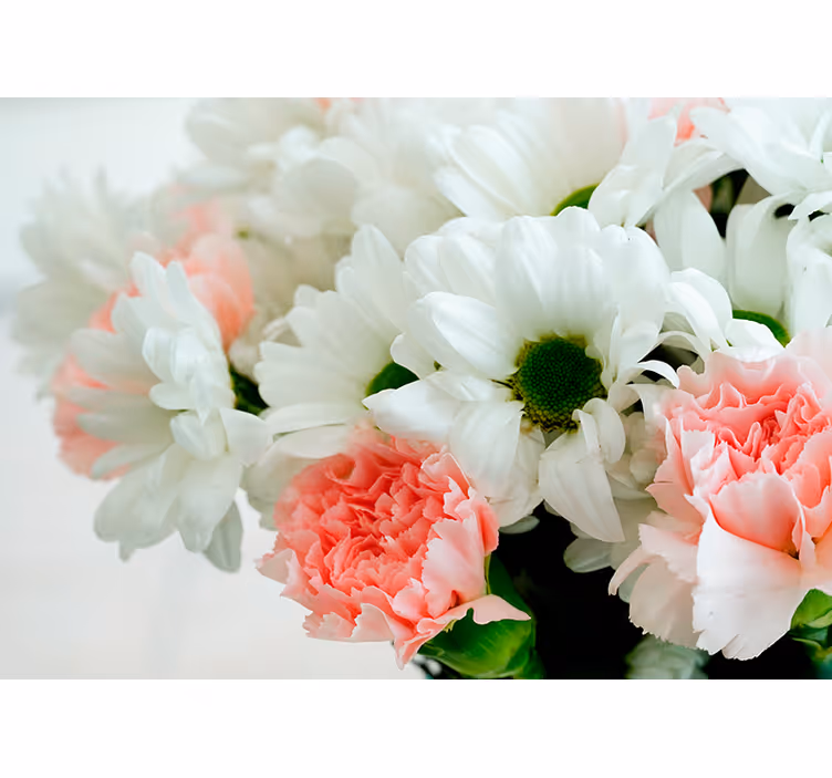 Rollo wohnzimmer schöner weißer blumenstrauß - TenStickers