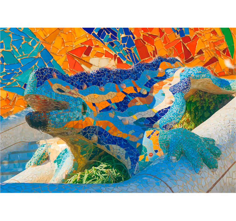 Rollo wohnzimmer fototapete barcelona park güell - TenStickers