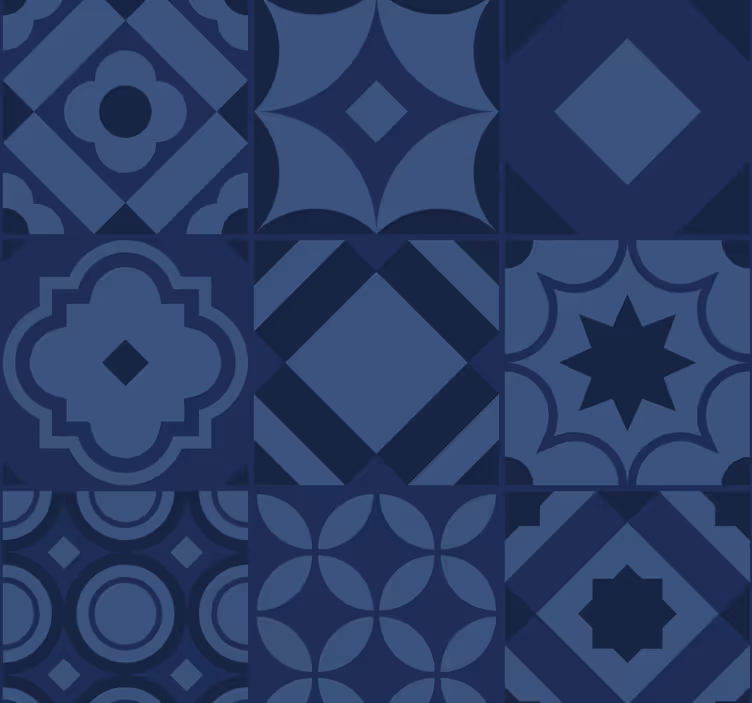 Rollo fenster blau in marineblau fliesen - TenStickers