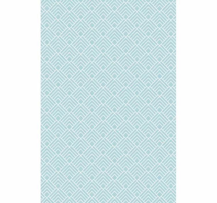 Rollo fenster blau mit hellblauen zickzacklinien - TenStickers