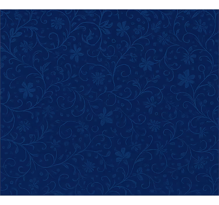 Rollo fenster blau mit marineblauem blumenmuster - TenStickers