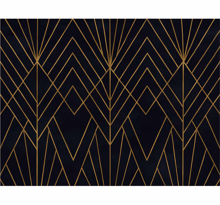 Fenster rollo modern mit eleganten goldenen figuren - TenStickers