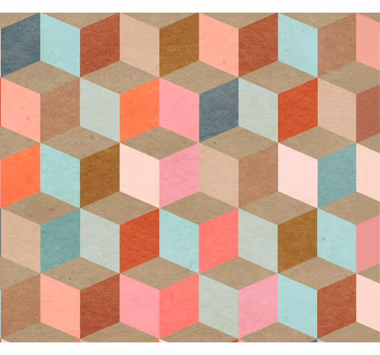Fenster rollo modern pastell geometrisches kraftmuster - TenStickers