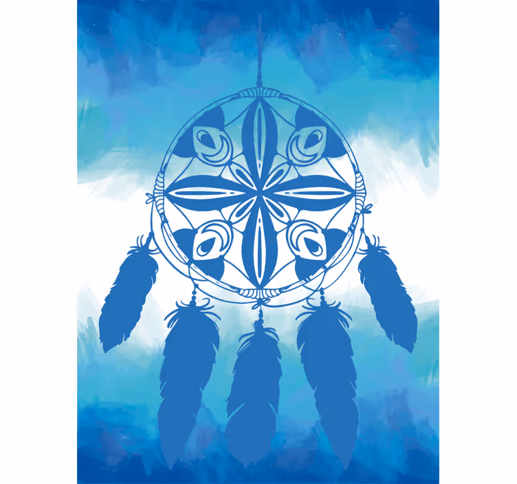 Rollo fenster blau ornamentale träume - TenStickers