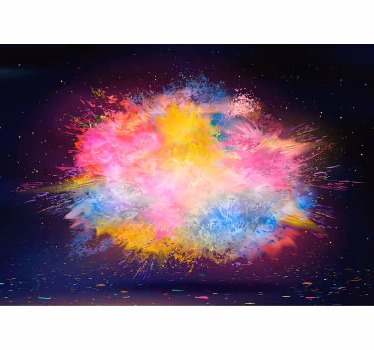 Rollo wohnzimmer regenbogenkraft explosion - TenStickers