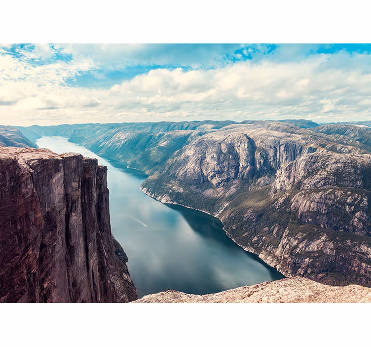 Rollo wohnzimmer norwegische fjorde - TenStickers