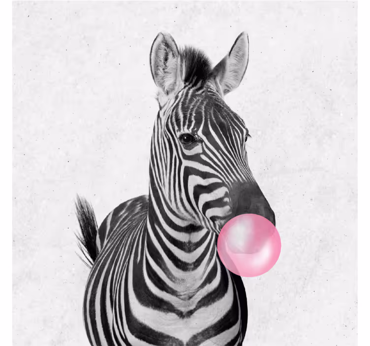 Rollo wohnzimmer zebra tier kaugummi - TenStickers