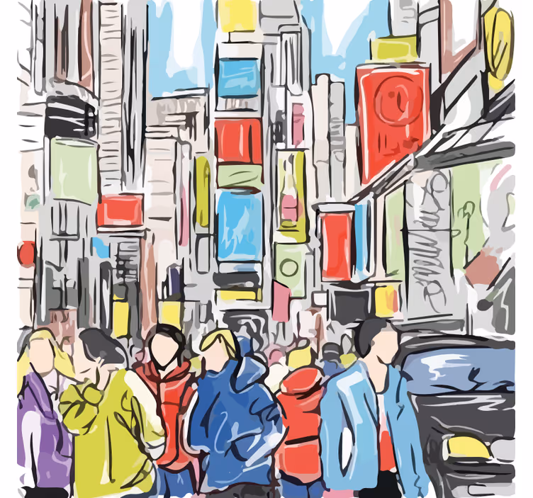 Rollo wohnzimmer im modernen new yorker stil - TenStickers
