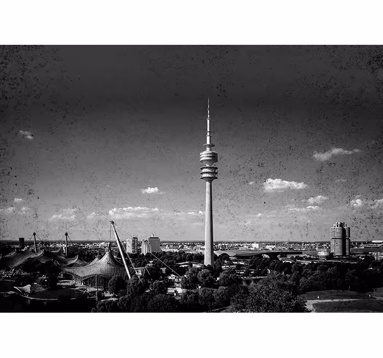 Rollo wohnzimmer munich olympiapark skyline - TenStickers