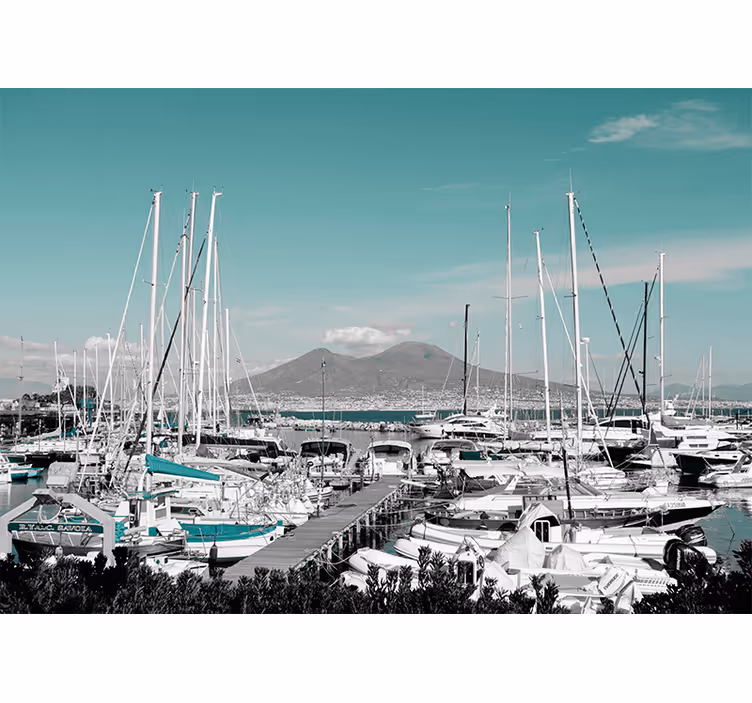 Rollo wohnzimmer vesuvius landschaft neapel - TenStickers