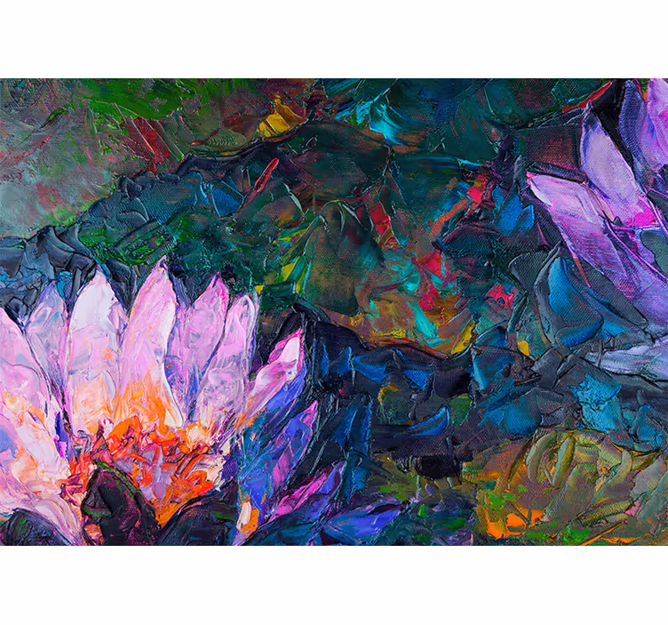 Rollo wohnzimmer Ölgemälde lotus - TenStickers