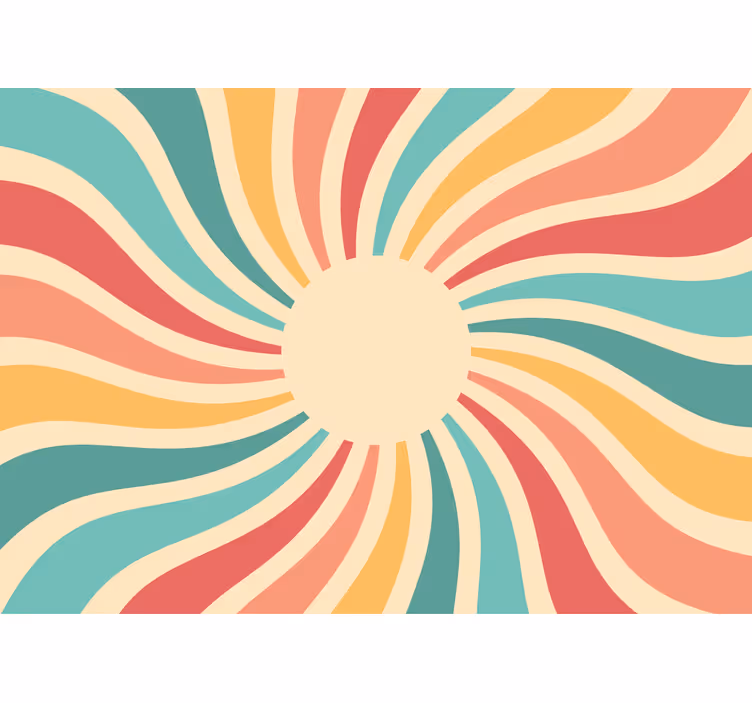 Rollo wohnzimmer 70er jahre sonnenuntergang pop - TenStickers