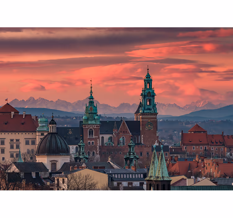Rollo wohnzimmer krakau mit blick auf die tatra - TenStickers