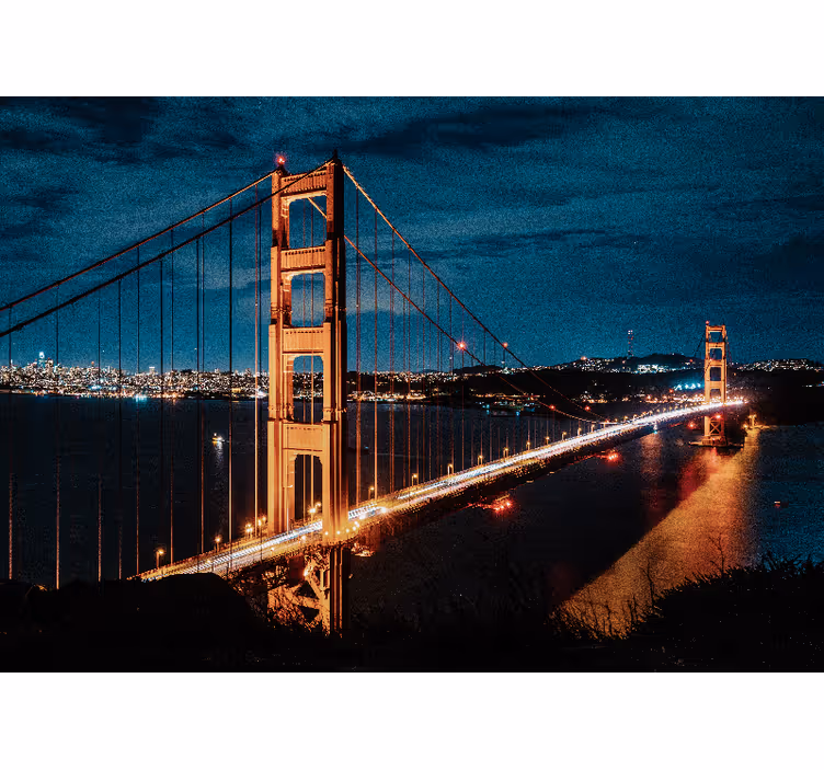 Rollo wohnzimmer golden gate abend - TenStickers