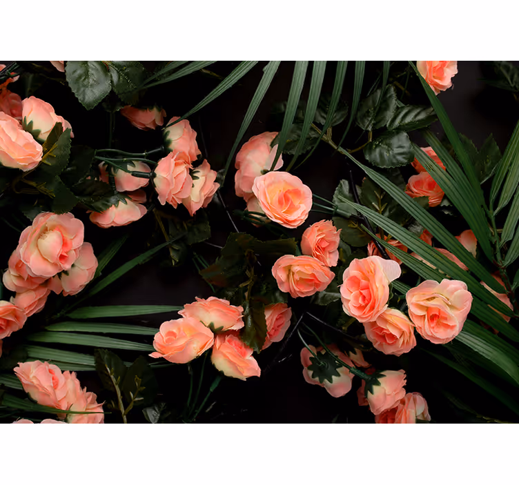 Rollo wohnzimmer blumen mit palmen - TenStickers