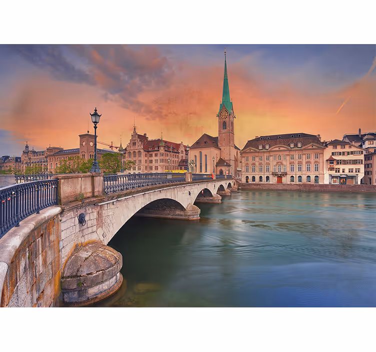 Rollo wohnzimmer brücke am see in zürich - TenStickers