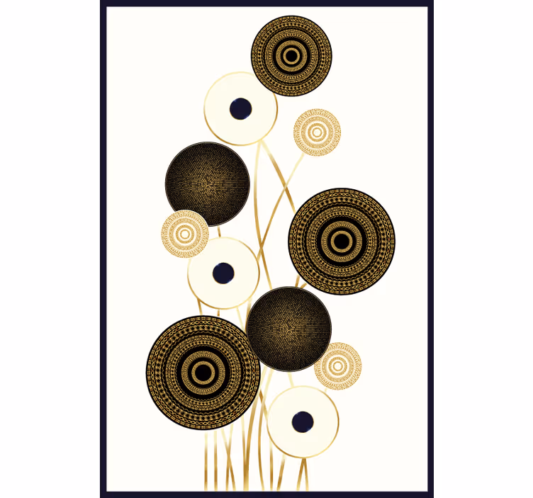 Rollo wohnzimmer kreise glamour dekoration - TenStickers