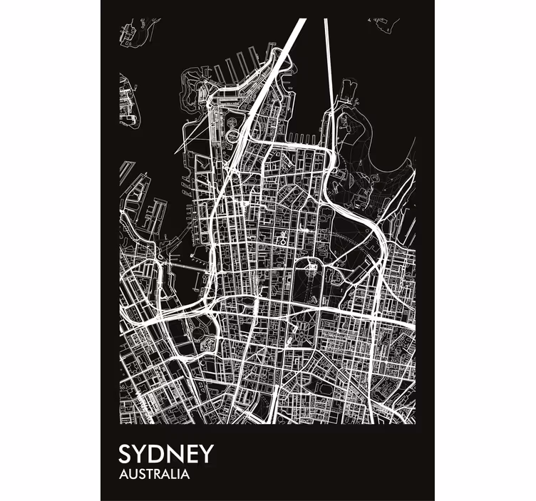 Rollo wohnzimmer mapa sydney - TenStickers
