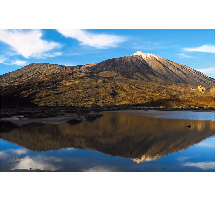 Rollo wohnzimmer teide im wasser reflektiert - TenStickers