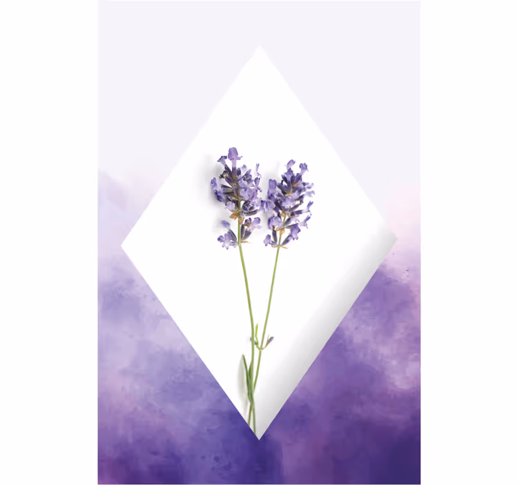 Rollo wohnzimmer lavendel aquarell collage - TenStickers