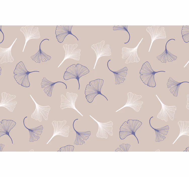 Rollo wohnzimmer ginkgoblätter creme - TenStickers