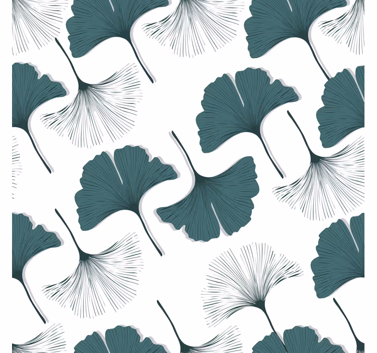 Rollo wohnzimmer nahtloses ginkgo-blätter-muster - TenStickers