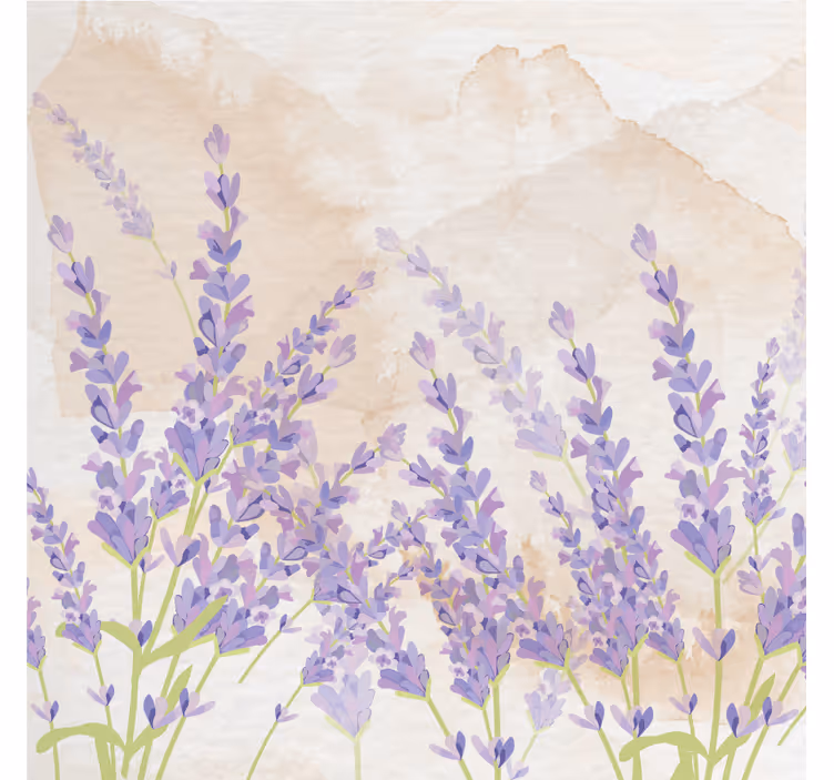 Rollo wohnzimmer aquarell lavendel provence - TenStickers