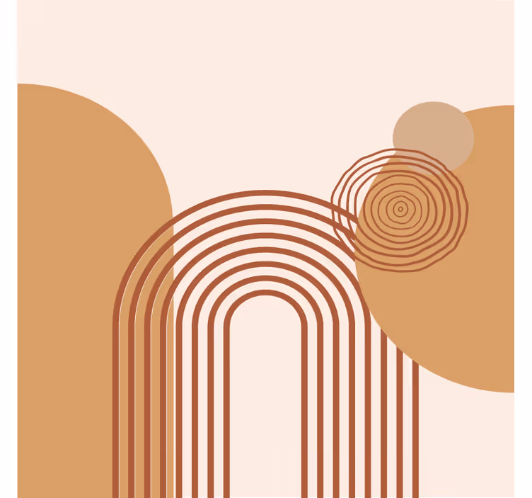 Rollo wohnzimmer im neuen warmen geometrischen stil - TenStickers