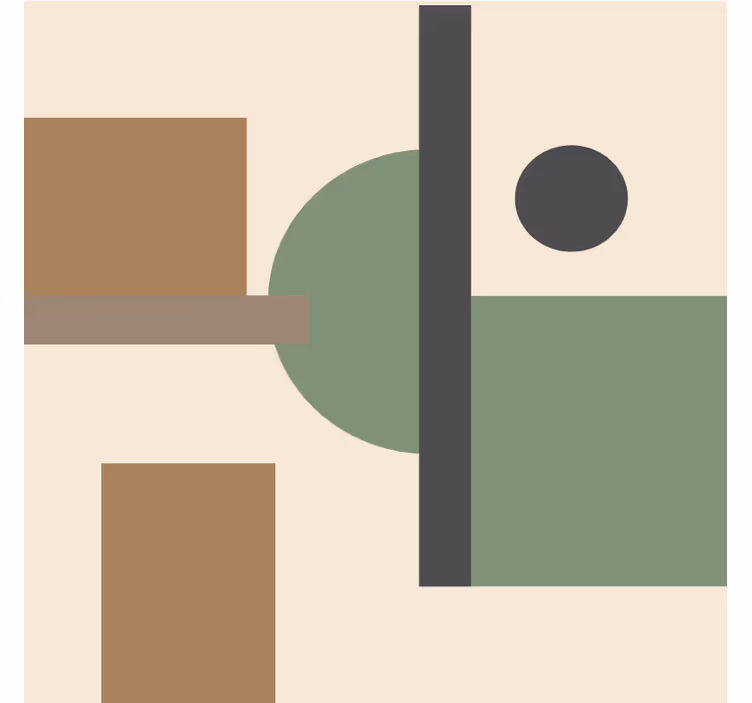 Rollo wohnzimmer in natürlichen farben geometrische kunst - TenStickers