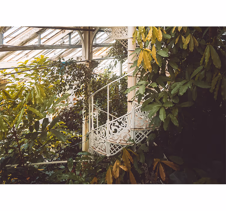 Rollo wohnzimmer im cottagecore botanischen stil - TenStickers