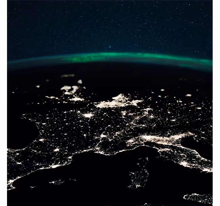Rollo wohnzimmer nordlichter sterne und erde - TenStickers