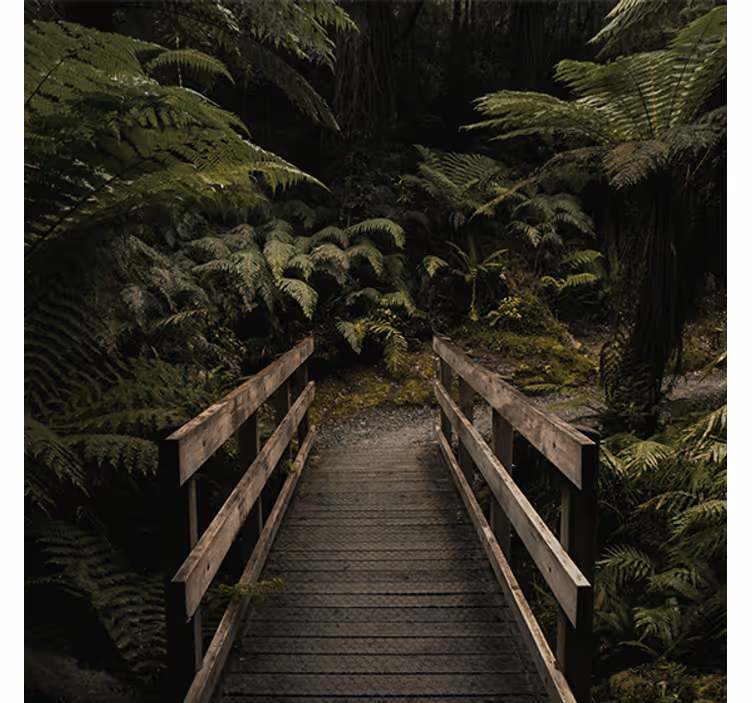 Rollo wohnzimmer naturbrücke im wald - TenStickers