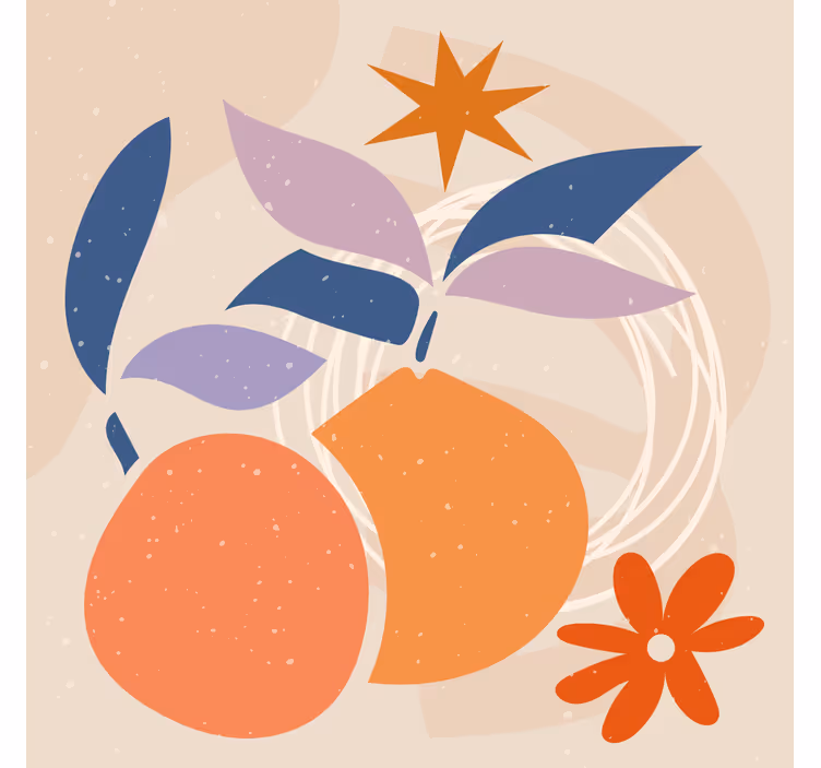Rollo wohnzimmer im minimalistischen obstdesign - TenStickers