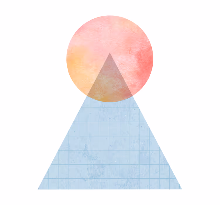 Rollo wohnzimmer sonne und wandkunst dreieck - TenStickers