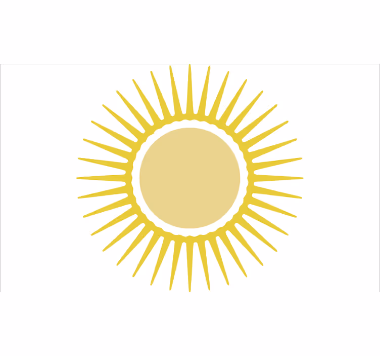 Rollo fenster weiß mit gelber sonne - TenStickers