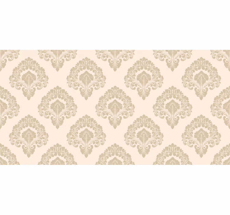 Rollo fenster beige mit goldenem blumenmuster - TenStickers