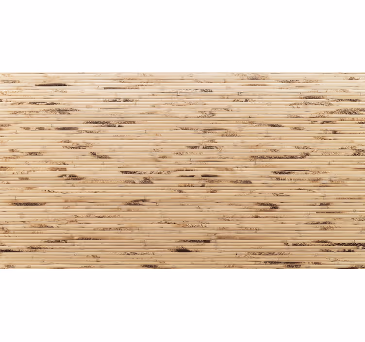 Rollo fenster beige mit horizontalen hellbraunen holzstäben - TenStickers