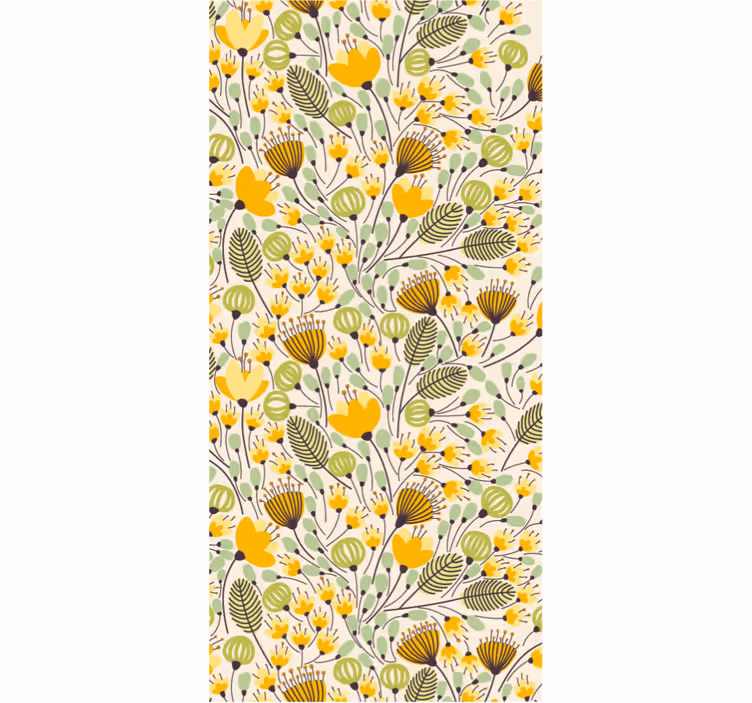 Rollo fenster schlafzimmer mit gelbem blumenmuster - TenStickers