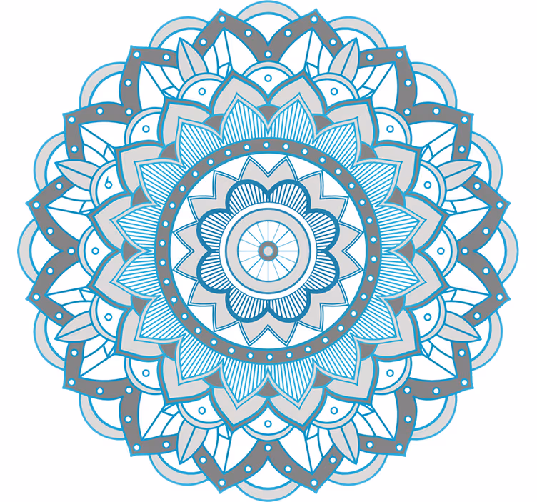 Rollo fenster schlafzimmer im blauen mandala-design - TenStickers