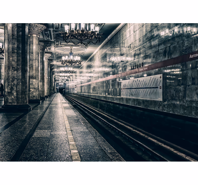 Rollo fenster grau metro plattform - TenStickers