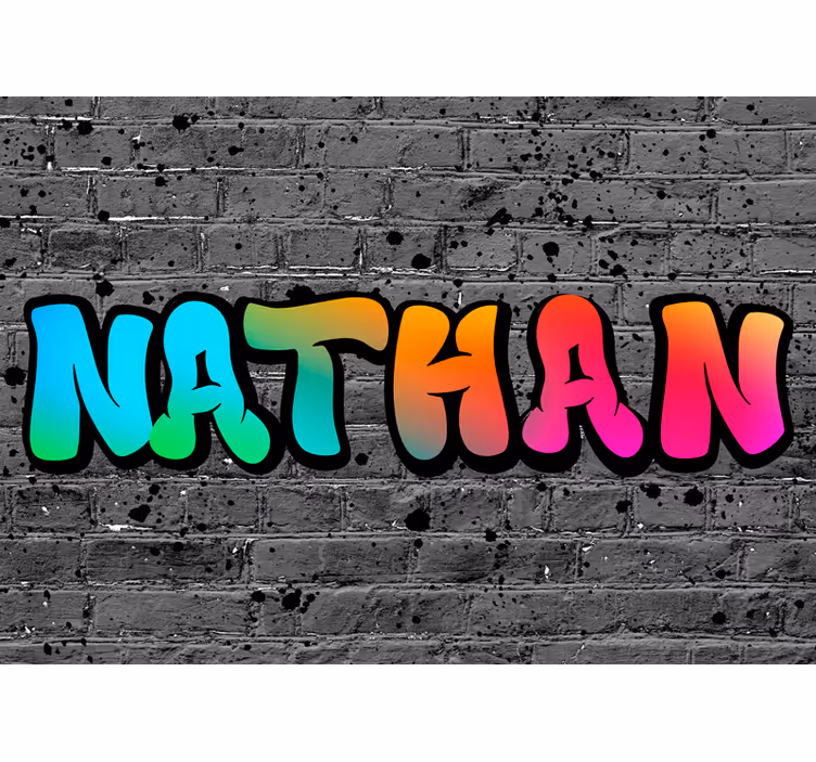 Rollo fenster grau regenbogenname in ziegel - TenStickers